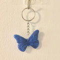 Blue HDPE Plastic Butterfly Keychain