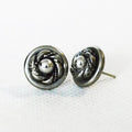 Upcycled Silver Floral Earrings