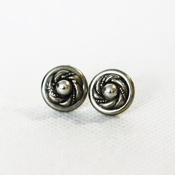 Upcycled Silver Floral Earrings