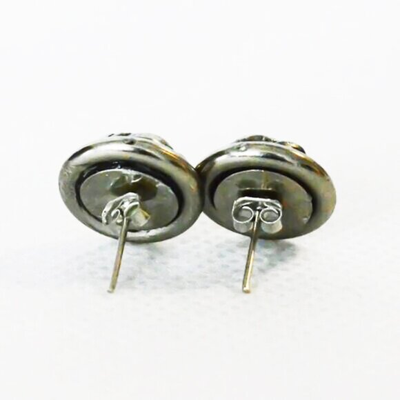 Upcycled Silver Floral Earrings