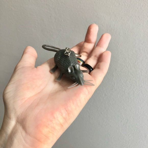 Rubber Rat Keychain