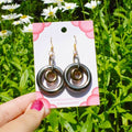 Handmade Metallic Double Loop Earrings
