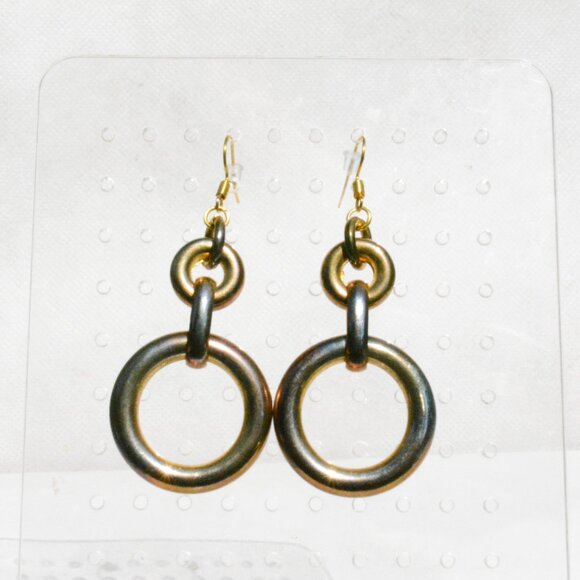 Handmade Bronze Contemporary Loop Earrings