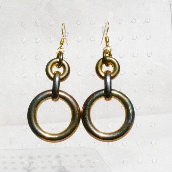 Handmade Bronze Contemporary Loop Earrings