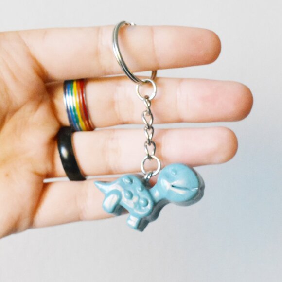 Recycled Plastic Dinosaur Keychain