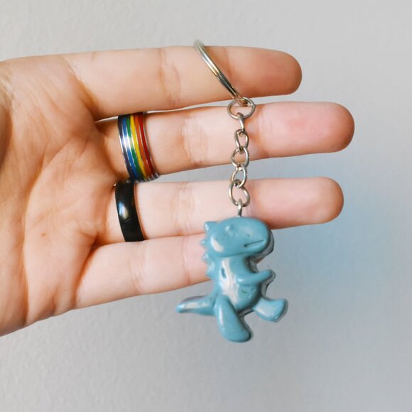 Recycled Plastic Dinosaur Keychain
