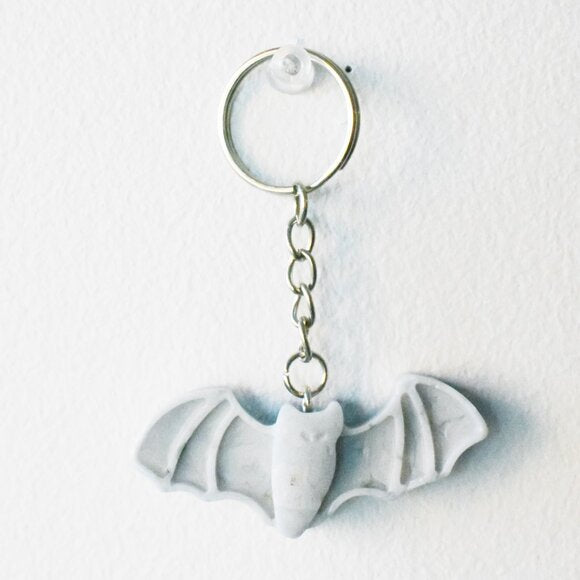 Recycled Plastic Bat Keychain Spooky Halloween Accessory