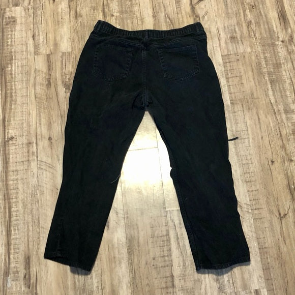 George Classic Ripped Black Denim Jeans Grunge Style