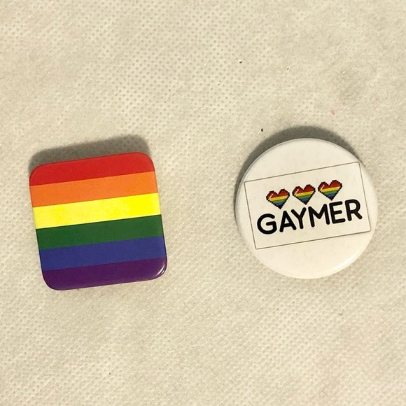 Gay Pride Pinback Buttons