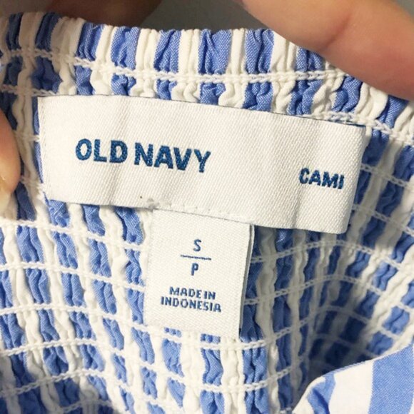 Old Navy Blue and White Striped Cami Dress