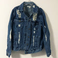Distressed Ripped Denim Jacket