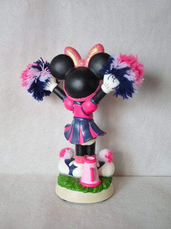 Disney Minnie Mouse Bobblehead Cheerleader Figurine Disney World Collectible