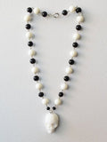 Handmade Skull Beaded Necklace Upcycled Goth Jewelry