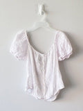 U2B White Eyelet Puff Sleeve Blouse