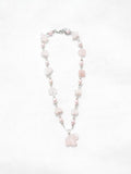 Pink Elephant Chunky Necklace Handmade Crystal Jewelry