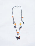 Upcycled Monarch Butterfly Necklace