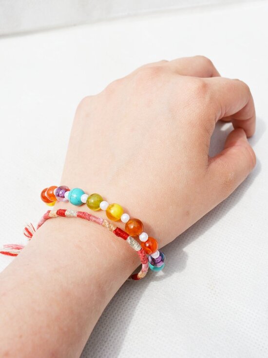 Rainbow Pride Beaded Bracelet