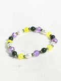 Handmade Beaded Nonbinary Pride Bracelet