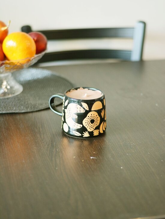 Handmade Cafe Mocha Scented Mug Candle