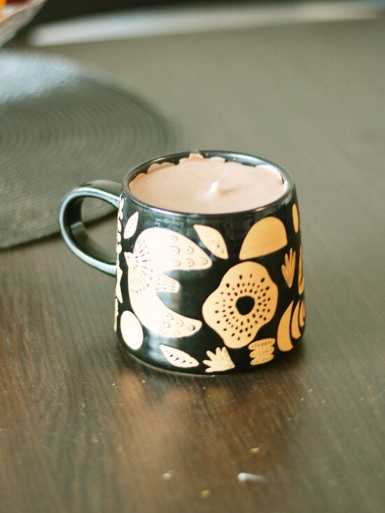 Handmade Cafe Mocha Scented Mug Candle