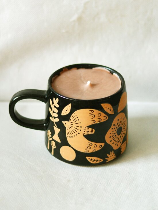 Handmade Cafe Mocha Scented Mug Candle