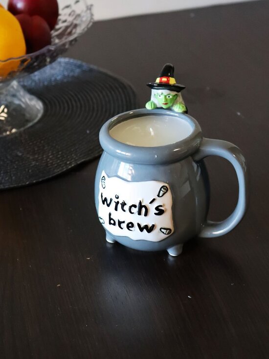 Handmade Witches Brew Unscented Mug Candle