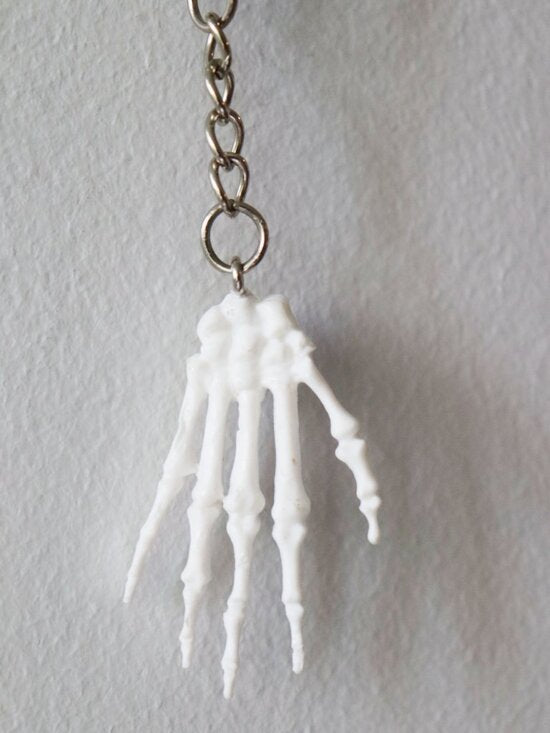 Recycled Plastic Skeleton Hand Keychain