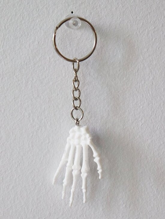 Recycled Plastic Skeleton Hand Keychain