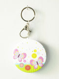 Butterfly Compact Mirror Keychain