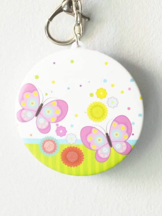 Butterfly Compact Mirror Keychain
